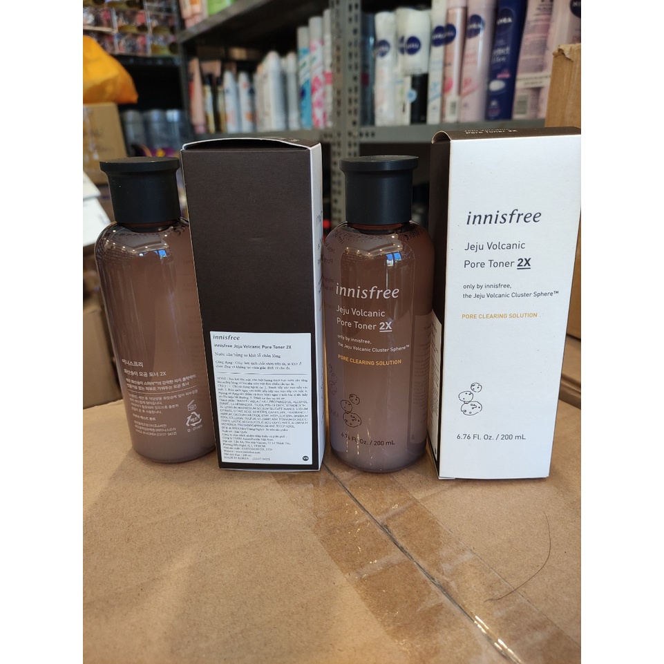 (FullTemCty)Nước cân bằng từ tro núi lửa jeju innisfree jeju volcanic pore toner 200ml