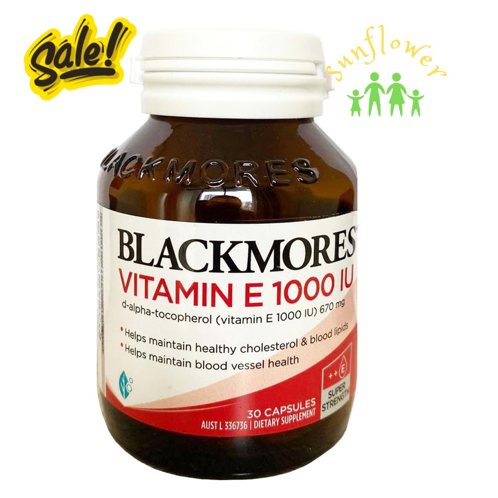 Viên uống Blackmore Natural Vitamin E 1000IU 30 viên của Úc