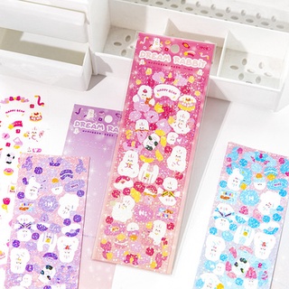 Sticker hình dán thỏ trang trí sổ và toploader