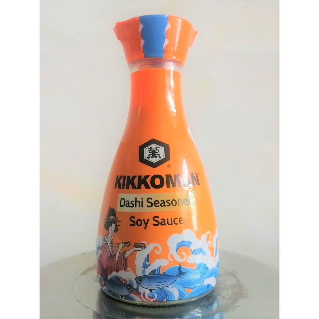 [Chai nhỏ 150ml – (MÀU CAM)] NƯỚC TƯƠNG VỊ DASHI [Singapore] KIKKOMAN Dashi Seasoned Soy Sauce (alc-hk)