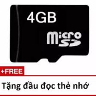 Thẻ nhớ Micro Memory Card SD 4G tặng đầu đọc thẻ xoay đa năng