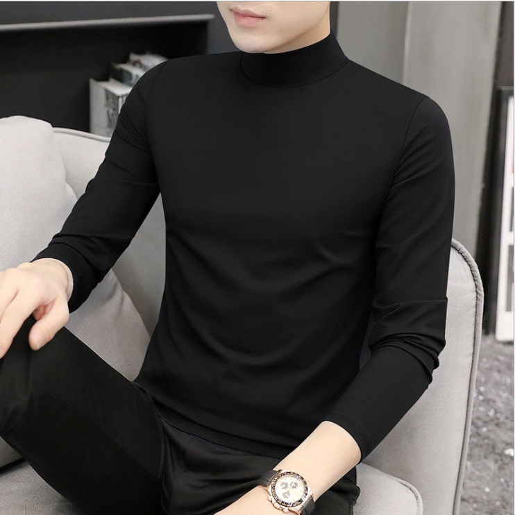 Áo thun giữ nhiệt nam lót nỉ cao cổ 5p, Áo giữ nhiệt nam phong cách trẻ trung năng động - Adam Man