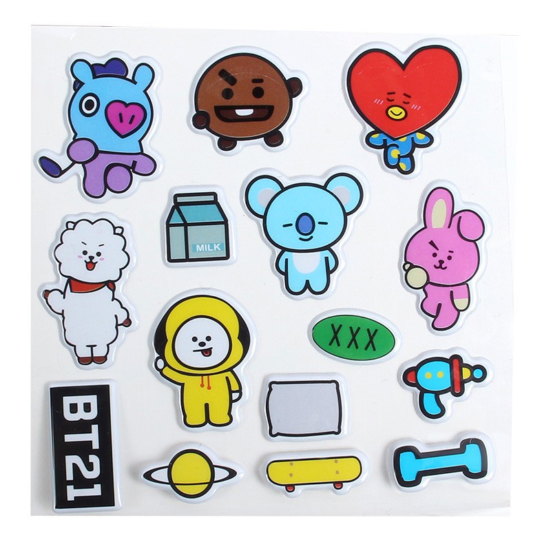 Giấy dán trang trí hình BTS/EXO/Blackpink hoạt hình | BigBuy360 - bigbuy360.vn