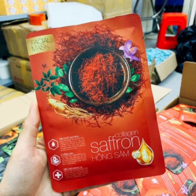 mặt nạ saffron mặt nạ lột hoa hồng