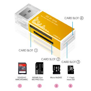 Đầu đọc thẻ nhớ cổng USB 2.0 4 trong 1 tiện dụng