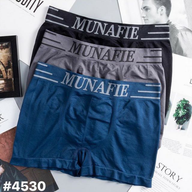 QUẦN LÓT DỆT KIM BOXER ĐÙI MUNAFIE - Sản phẩm được người Nhật tin dùng