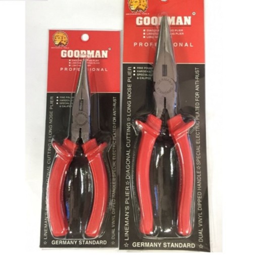 Kìm Nhọn Goodman Đỏ 6" - 8" (Chính Hãng)