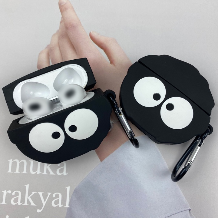 Vỏ đựng ốp CASE AIRPODS 1/2/3/Pro bảo vệ tai nghe không dây Airpods 1/2/3/Pro Hoạt Hình Black Totoro - Mã TZAP393