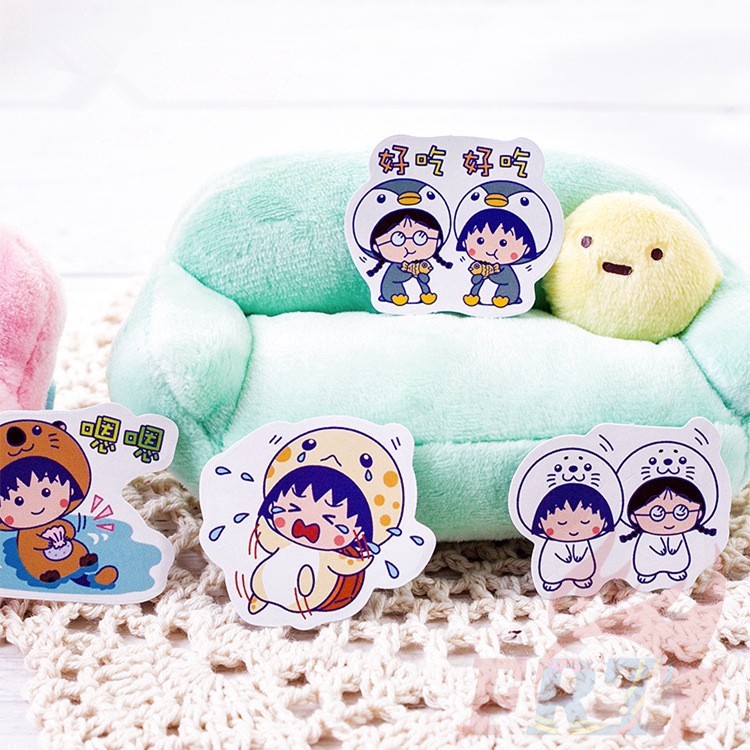 45 Miếng sticker hình chibi maruko-chan trang trí DIY