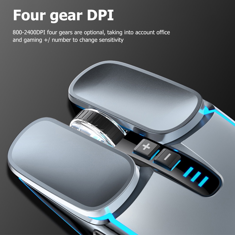 Chuột chơi game không dây M215 2400dpi 6 nút có đèn led Rgb cho laptop