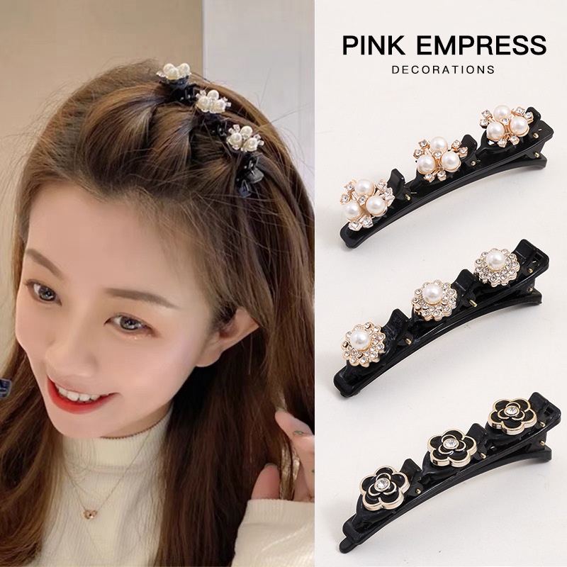 Kẹp Tóc Hình Gấu Hai Lớp Bện Dây Thời Trang Hàn Quốc Cao Cấp