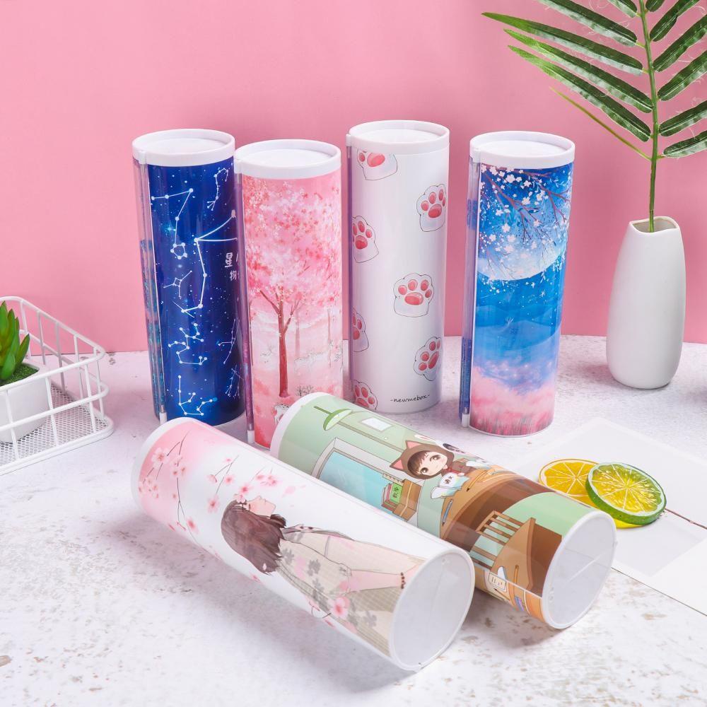 PEARLVN Hộp Bút Kim Tuyến Hình Trụ Đa Năng Tiện Dụng
