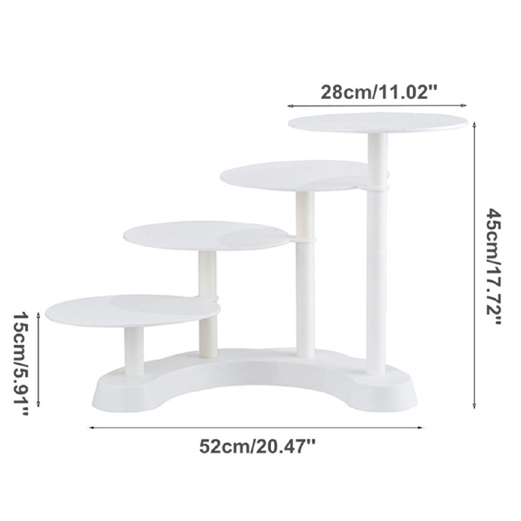 Dongxi White 4 Tier Cake Stand Plastic Cupcake Dessert Display