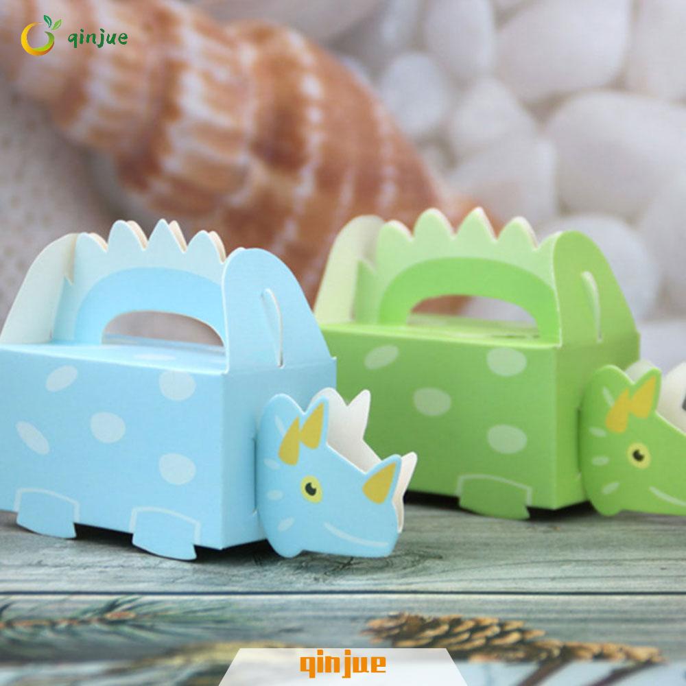 Set 10 Hộp Giấy Đựng Bánh Kẹo Hình Khủng Long Dễ Thương