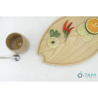 [GỖ DÀY ĐẸP] Khay gỗ đựng đồ ăn trang trí hình con cá số 23