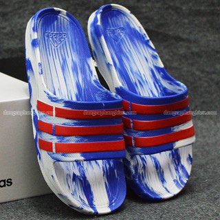 Dép Adidas Duramo Camo xanh trắng đỏ