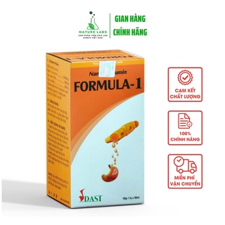 Tinh chất nghệ nano, gel nghệ Nano curcumin Formula 1 được nhiên cứu bởi Viện Hàn lâm KH&CN Việt Nam, chai 50ml