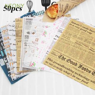 Bộ 50 túi giấy sáp cấp thực phẩm chống thấm nước gói sandwich