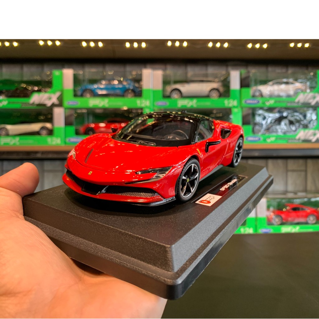 Mô hình ô tô siêu xe Ferrari SF90 tỉ lệ 1:24 hãng Burago