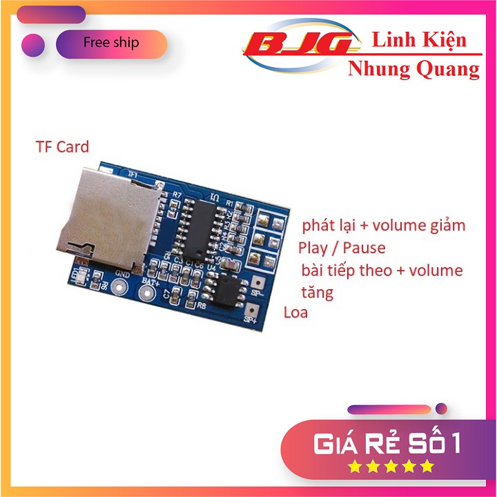 Module Đọc Thẻ Nhớ Micro SD/Micro SDHC SPI