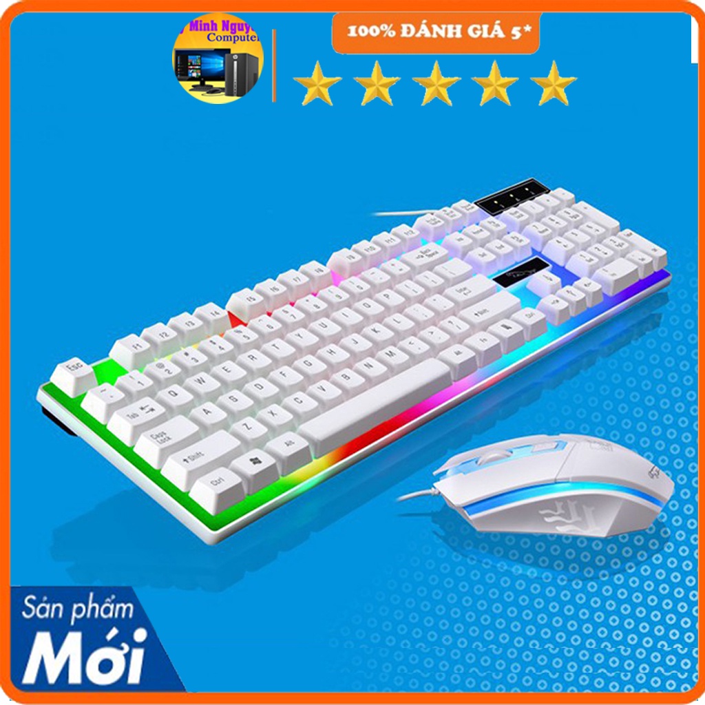Combo Bàn Phím Kèm Chuột Máy Tính, Bàn Phím Giả Cơ Con Báo G21 Có LED 7 Màu - Thích Hợp Cho Gaming