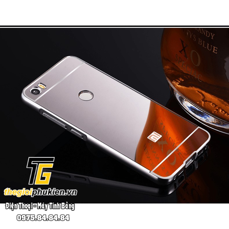 Ốp lưng Xiaomi Mi Max tráng gương viền kim loại