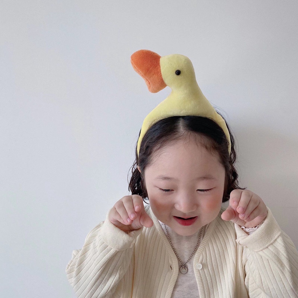 Bờm rửa mặt, Băng Đô Bồ nông vịt vàng Hàn Quốc cute PT11