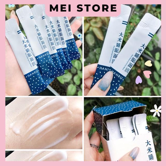 Mặt Nạ Ngủ Hanru Gạo Làm Sáng Và Căng Bóng Da ( Hộp 20 gói)