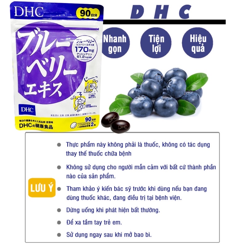 DHC Blueberry Extract Cải Thiện Thị Lực 30 Ngày