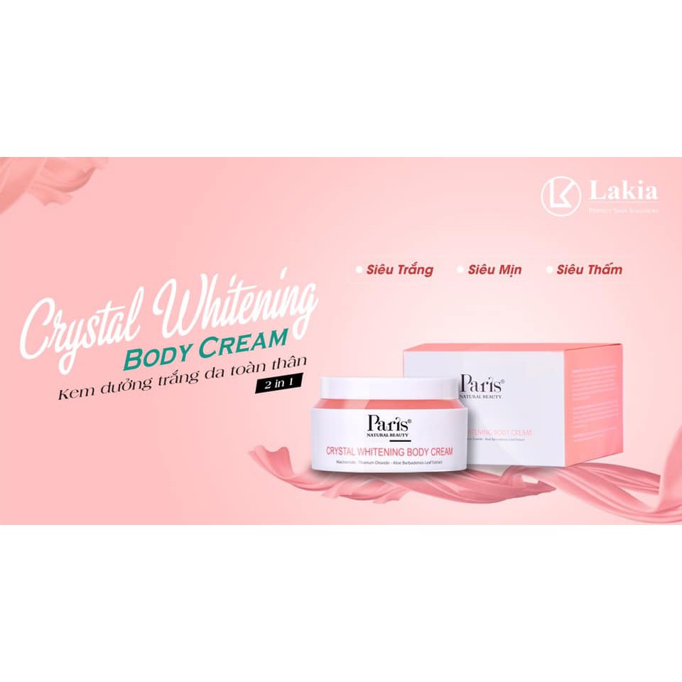 KEM BODY PARIS_CRYSTAL_WHITENING_BODY_CREAM 250G CHÍNH HÃNG - 2749