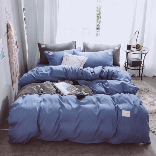 Chăn ga gối Cotton Đũi miễn phí bo chun(FreeShip)