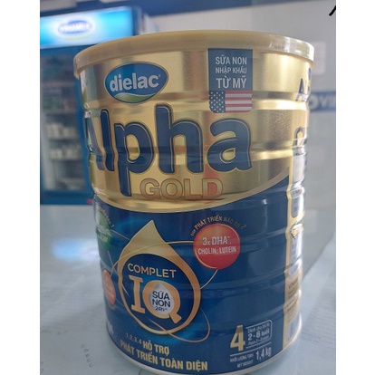 SỮA BỘT DIELAC ALPHA GOLD IQ 4 1,4KG (CHO TRẺ TỪ 2- 6 TUỔI)(mẫu mới thay thế mẫu cũ)
