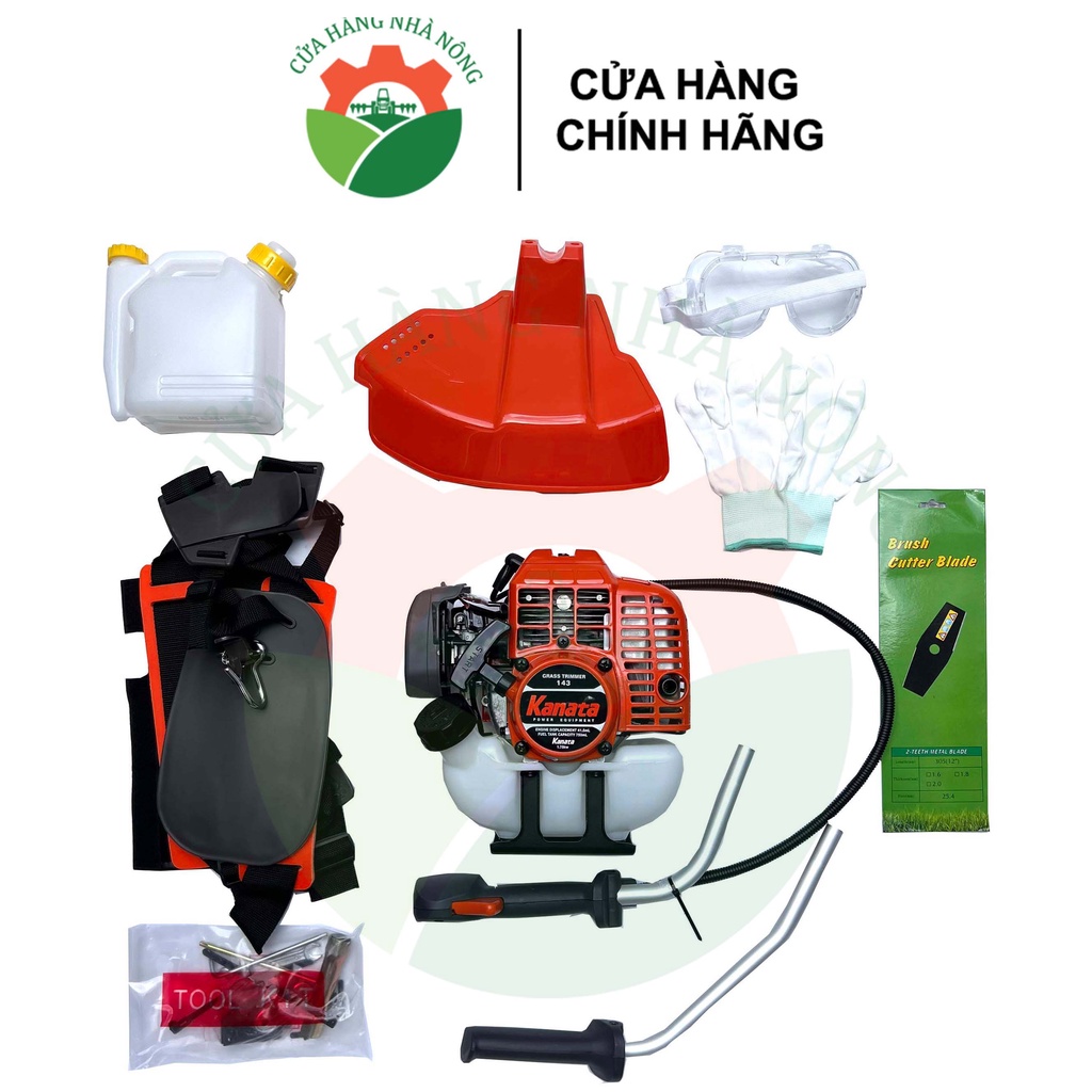 Máy cắt cỏ KANATA 143 41,5cc bình xăng con WALBRO MADE IN JAPAN (Có khuyến mãi)