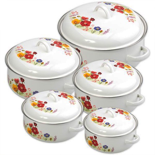 Bộ 5 Nồi Tráng Men Ceramic Cao Cấp Karlis