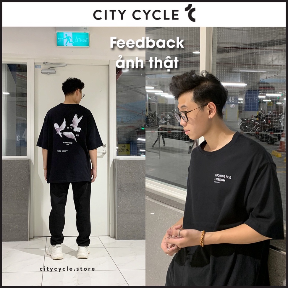 (Lẻ) Áo thun nam nữ Freedom City Cycle - Áo thun cộc tay Unisex form rộng Local Brand (ảnh thật)