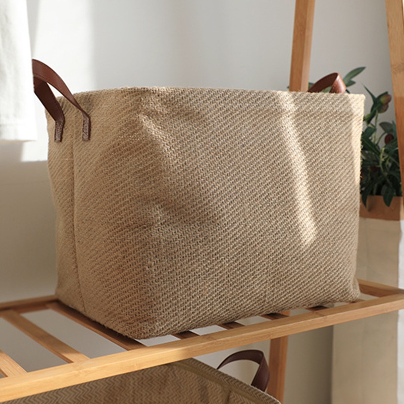 Giỏ Đựng Đồ Giặt Sức Chứa Lớn Bằng Vải Cotton Lanh