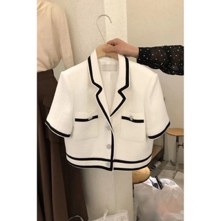 Áo vest cộc tay chạy viền