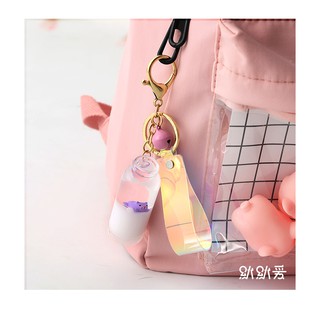 Móc Khóa Heo Con Trong Bình Sữa
