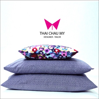 Vỏ gối nằm vải cotton lụa cao cấp kích thước 45x56, 50x70, 35x110 áo gối màu trơn, hoa văn thợ may Thái Châu Mỹ
