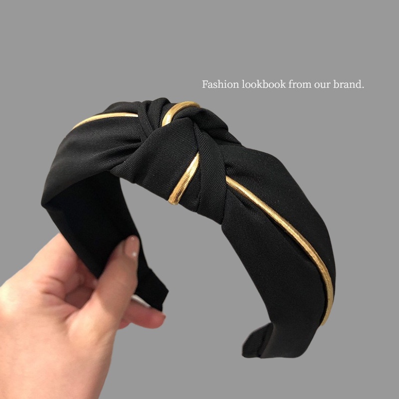 Băng đô,Bờm cài tóc vải thắt nút phối mau2Vintage thời trang Hàn Quốc dễ thương