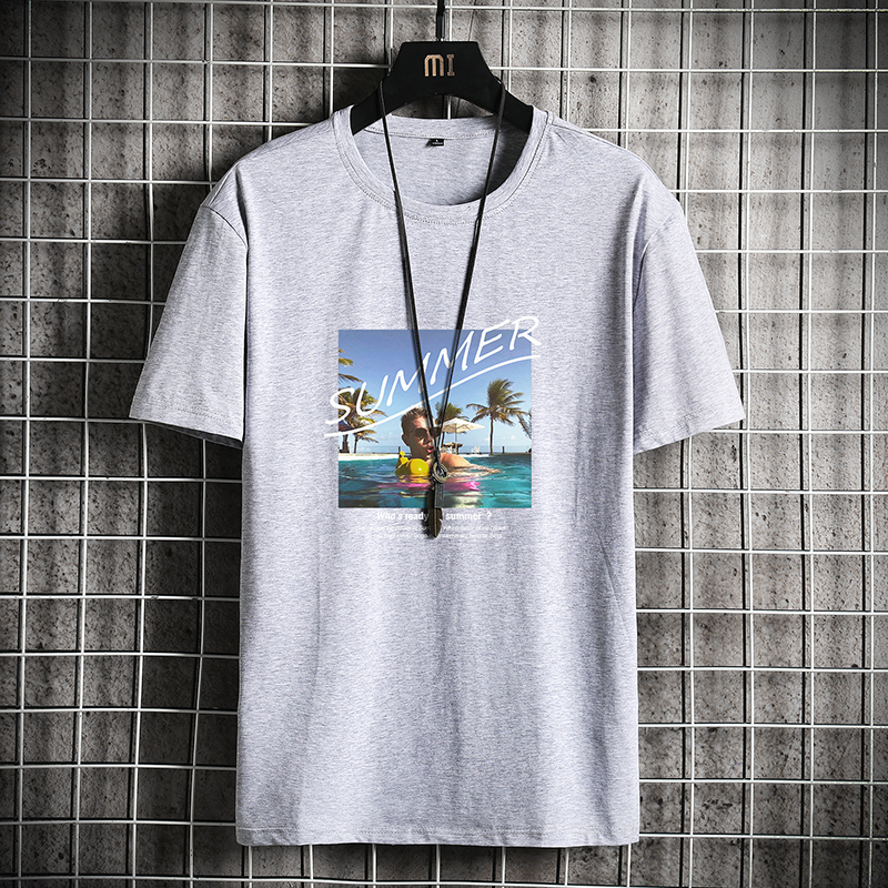 Áo thun dáng rộng cổ tròn thời trang cho nam size M-4XL