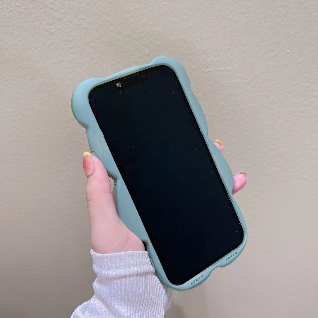 Ốp Điện Thoại Mềm In Hình Gấu 3D Cho Iphone 13 pro max 12 pro max 11 pro max xs max xr x