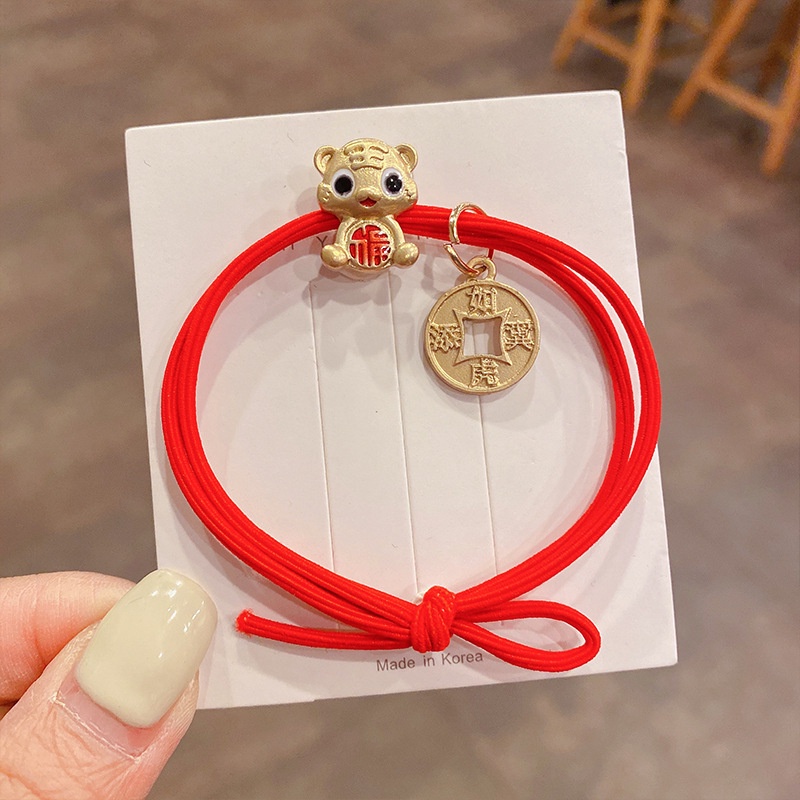 Dây buộc tóc cao su mặt hình hổ năm mới 2022