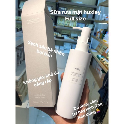 sữa rửa măt, tẩy trang, toner Huxley fullsize