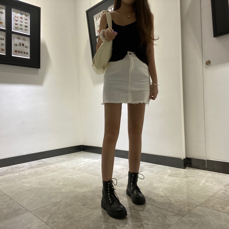 Chân Váy Jean Lưng Cao Phong Cách Hàn Quốc Hợp Thời Trang | BigBuy360 - bigbuy360.vn