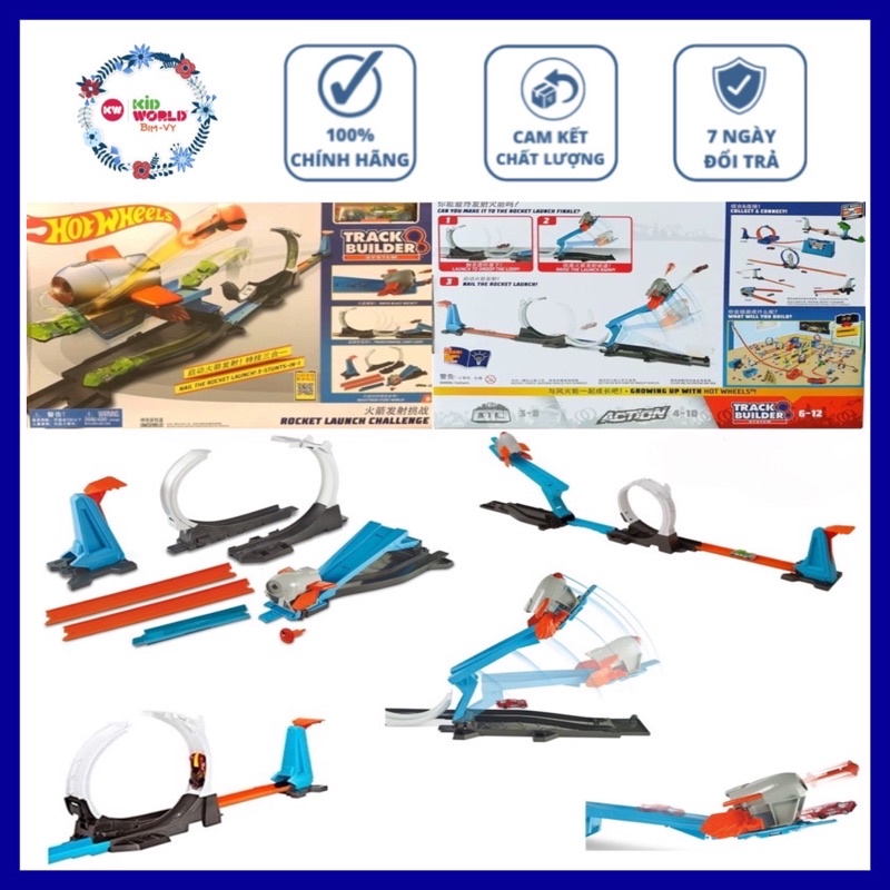 Bộ đường ray đua xe Hot Wheels cơ bản Rocket Launch Challenge Thử thách phóng tên lửa FLK60.
