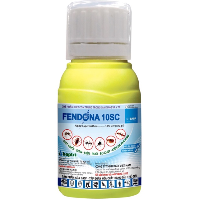 FENDONA 10SC - THUỐC DIỆT RUỒI, MUỖI, KIẾN, GIÁN - 50ml