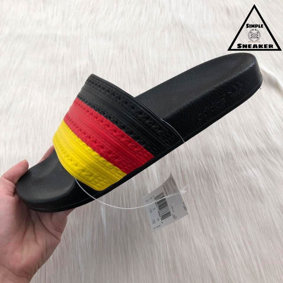 Dép Adidas Cờ Đức Chính Hãng FREESHIP Adidas Adilette Slides Germany Made In Italy- Dép Quai Ngang Chống Nước