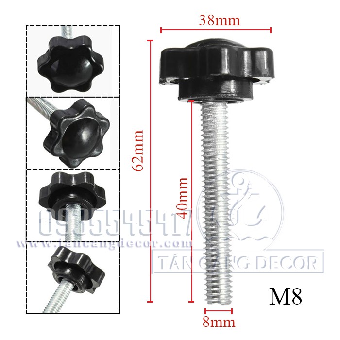 Núm Khóa Vặn M8 x 40 mm - A110044