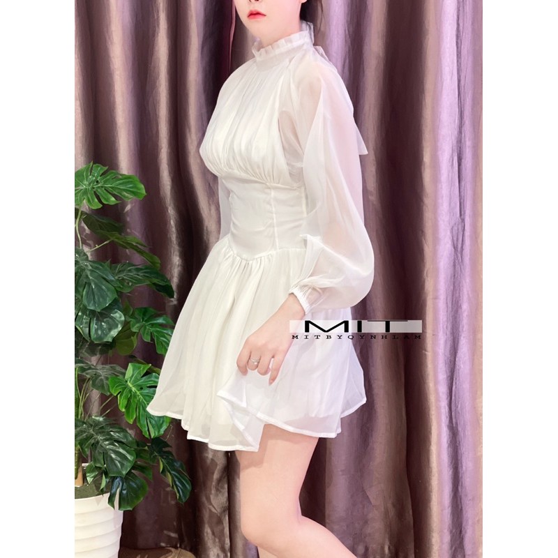 Serena Dress - đầm váy công chúa xoè tay phồng hở lưng